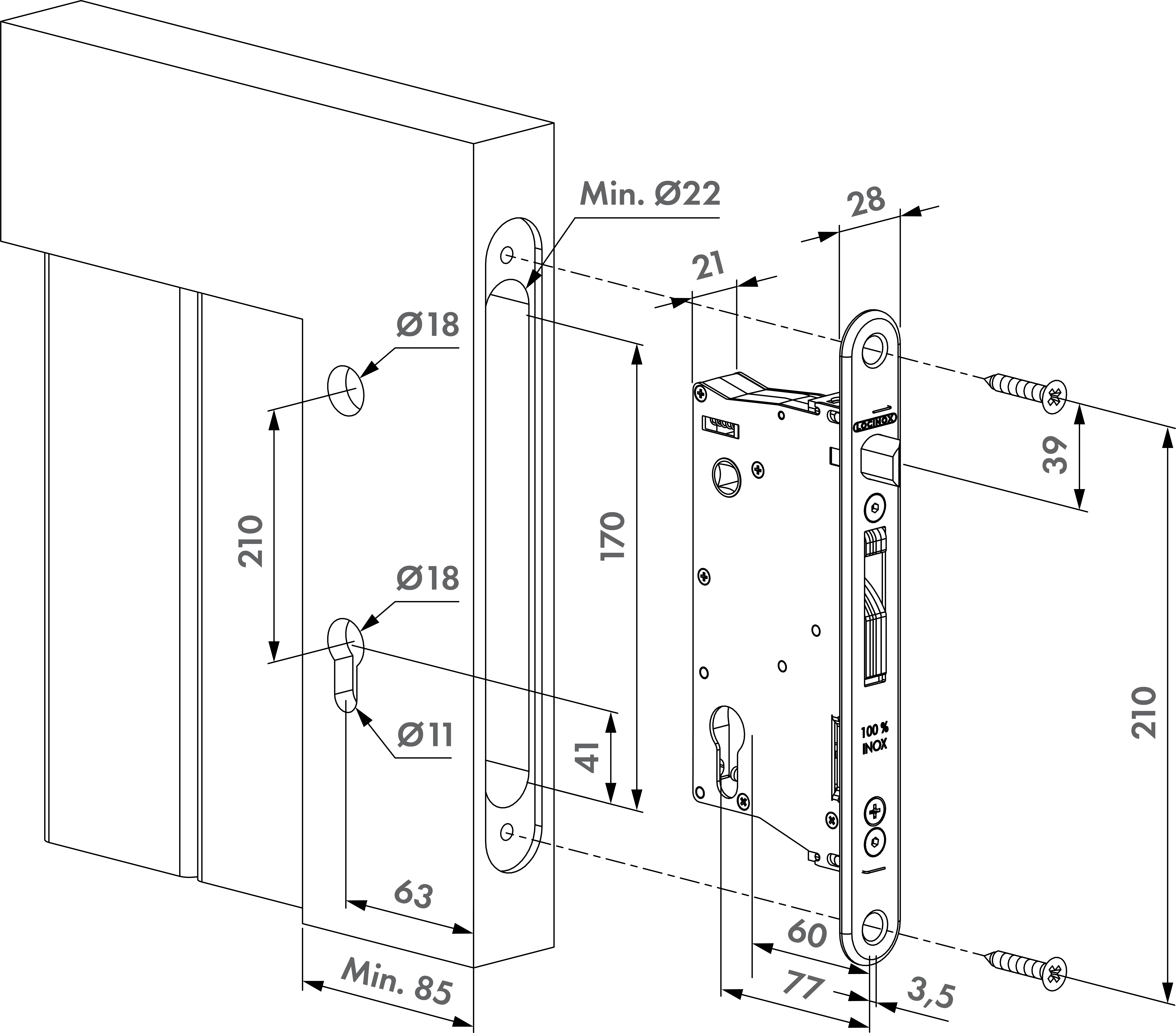 LOCINOX EIGHTYLOCK-W – shēma