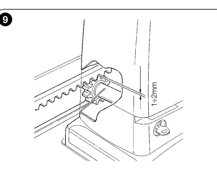 1–2 mm atstarpe starp zobstieni un zobratu