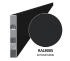Melna RAL9005 ar struktūru