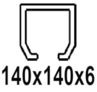 C profilam 140x140x6 mm