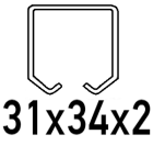 C profilam 31x34x2 mm