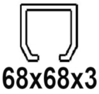 C profilam 68x68x3 mm