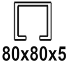C profilam 80x80x5 mm