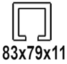 C profilam 83x79x11 mm