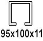 C profilam 95x100x11 mm