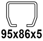 C profilam 95x86x5 mm