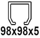 C profilam 98x98x5 mm