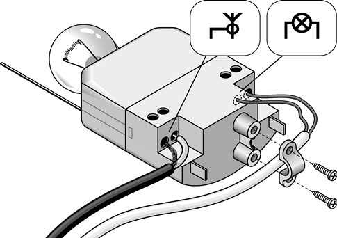 Bākuguns NICE Era Light EL/ELB/EL24 elektronikas pieslēgšana