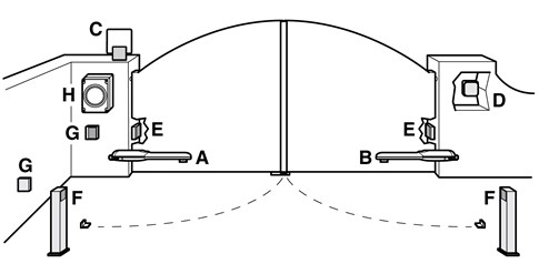 NICE MC424LR10 pieslēguma shēma