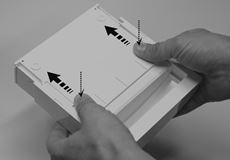 1. Noņemiet uztvērēja augšējo vāku
