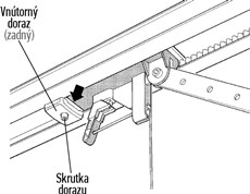 8. Atveriet garāžas vārtus. Pārvietojiet aizmugurējo atduri pie ratiņiem un pievelciet to.