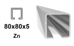 C profils 80 × 80 × 5 mm, Zn